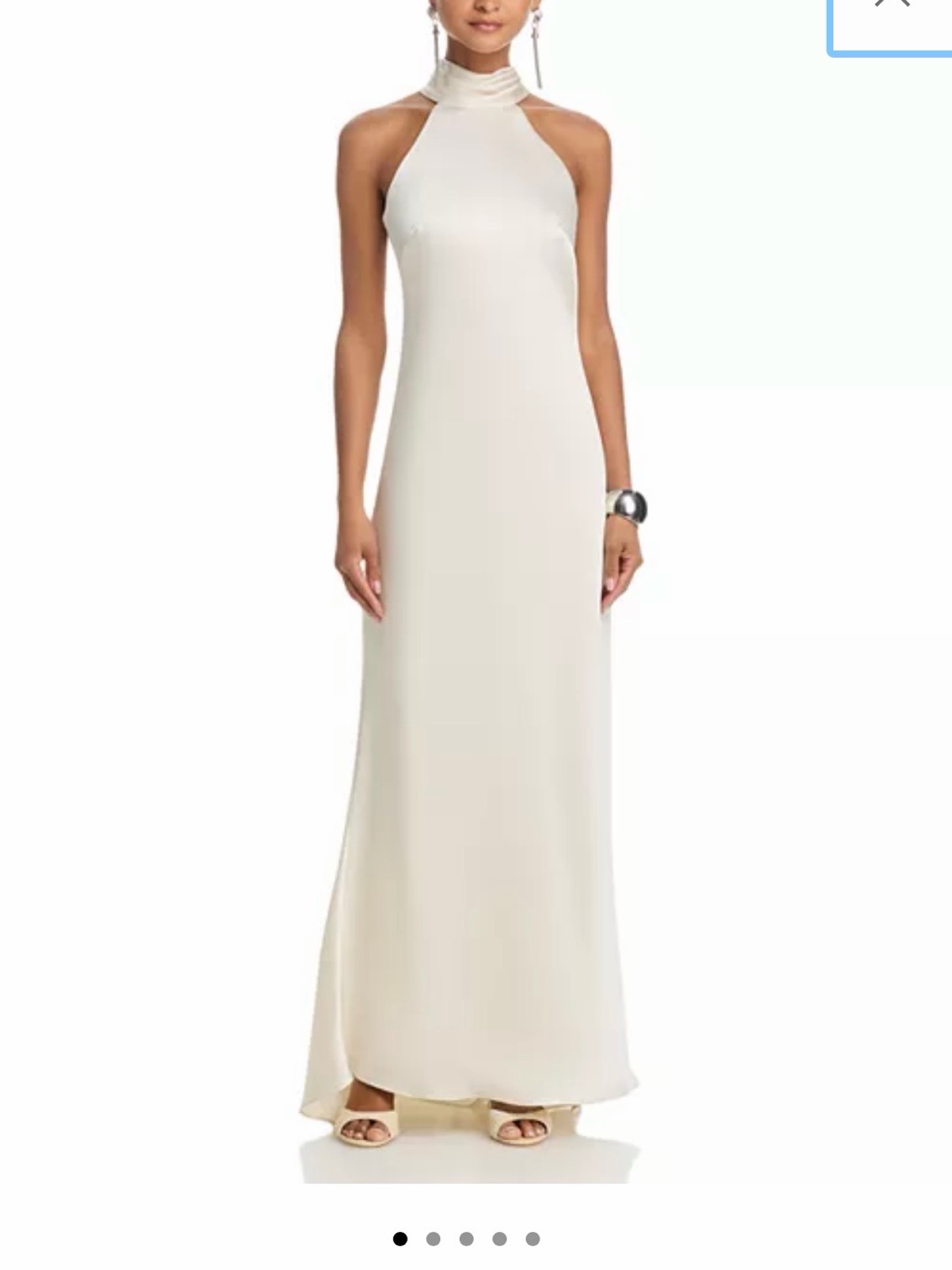 Aqua Sleeveless Satin Gown
